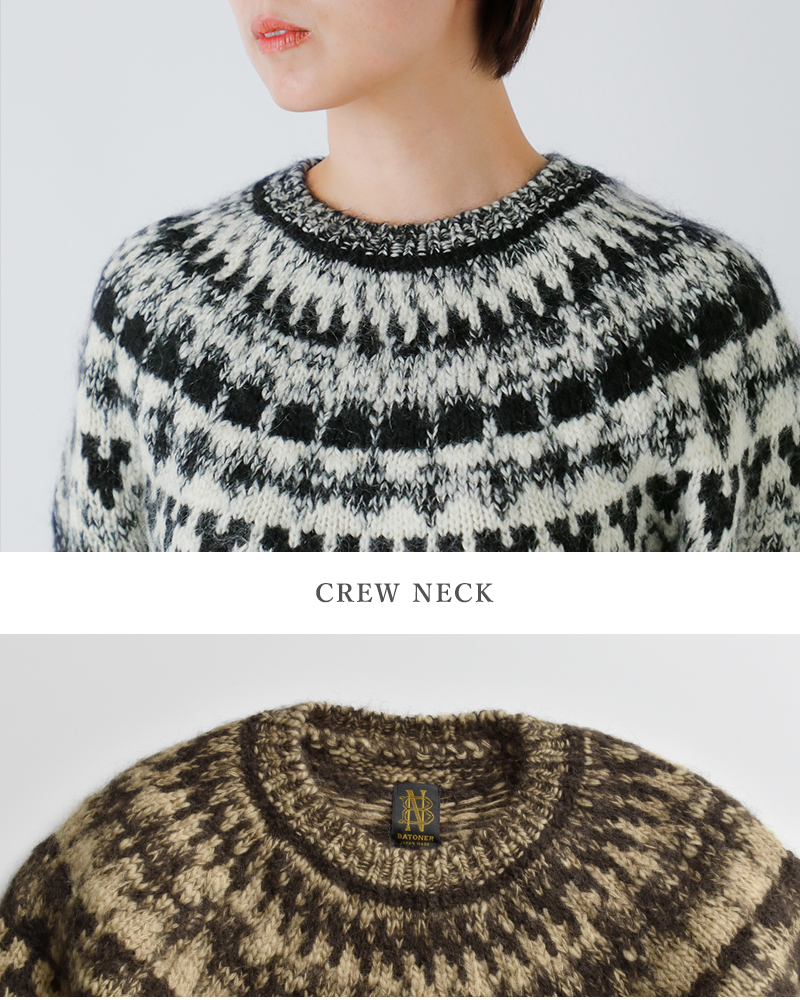 BATONER(ogi[)E[wAApJmfBbNN[lbNjbgvI[o[gMOHAIRNORDICCREWNECKhbn-25fl-049