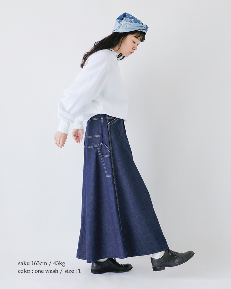 or slow(オアスロウ)デニムペインターロングスカート00-4127-same1