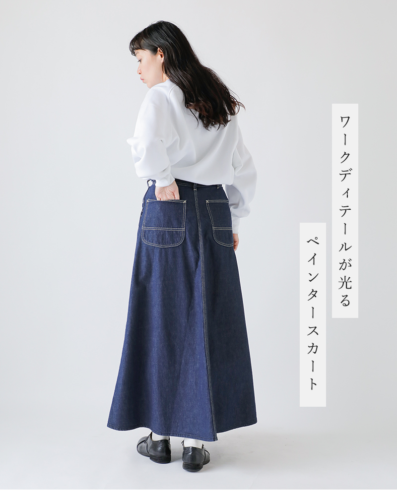orslow デニムスカート ペインタースカート M or slow オアスロウ デニム ペインター ロング スカート 00-4127