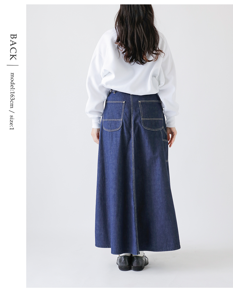 ハグオーワー オリジナルペイント デニムスカート 中空糸 ブルー M 25周年 orSlow｜ペインターズ デニム スカート 00-4126-mn - Piu di