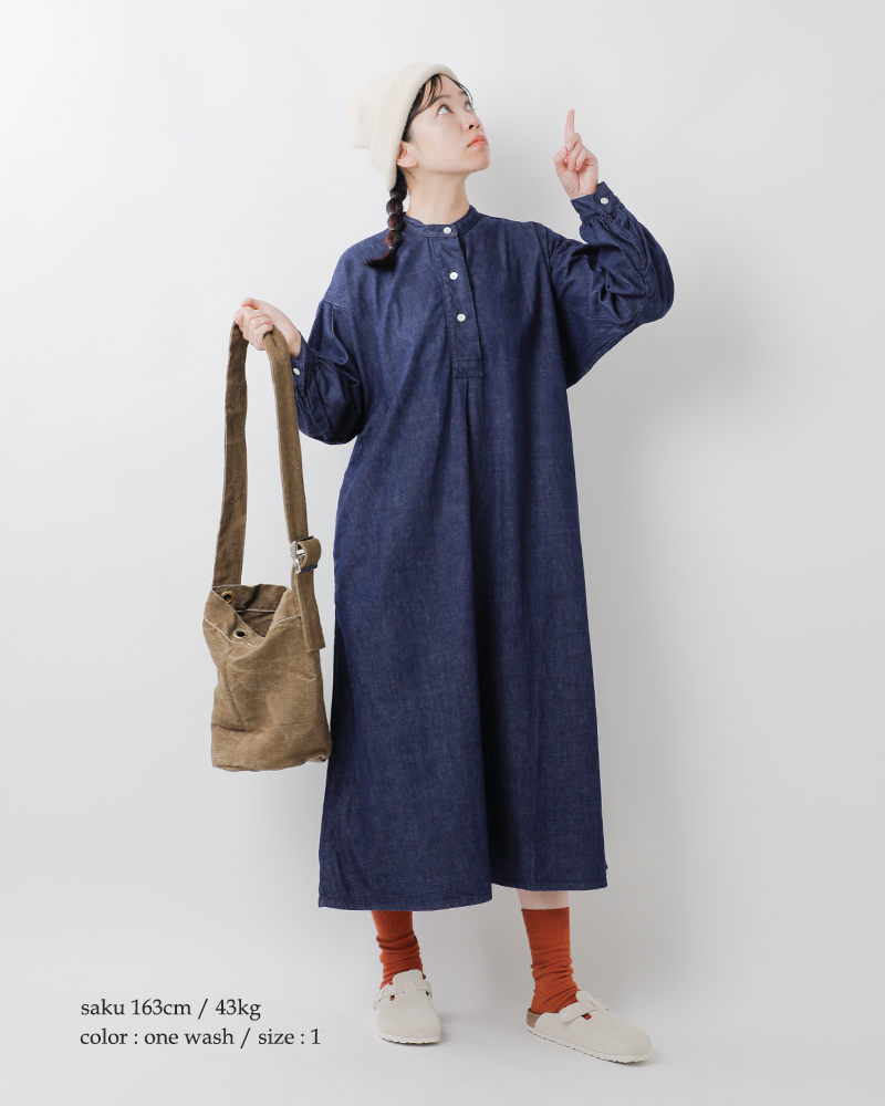 or slow(オアスロウ)デニムプルオーバードレス00-9539