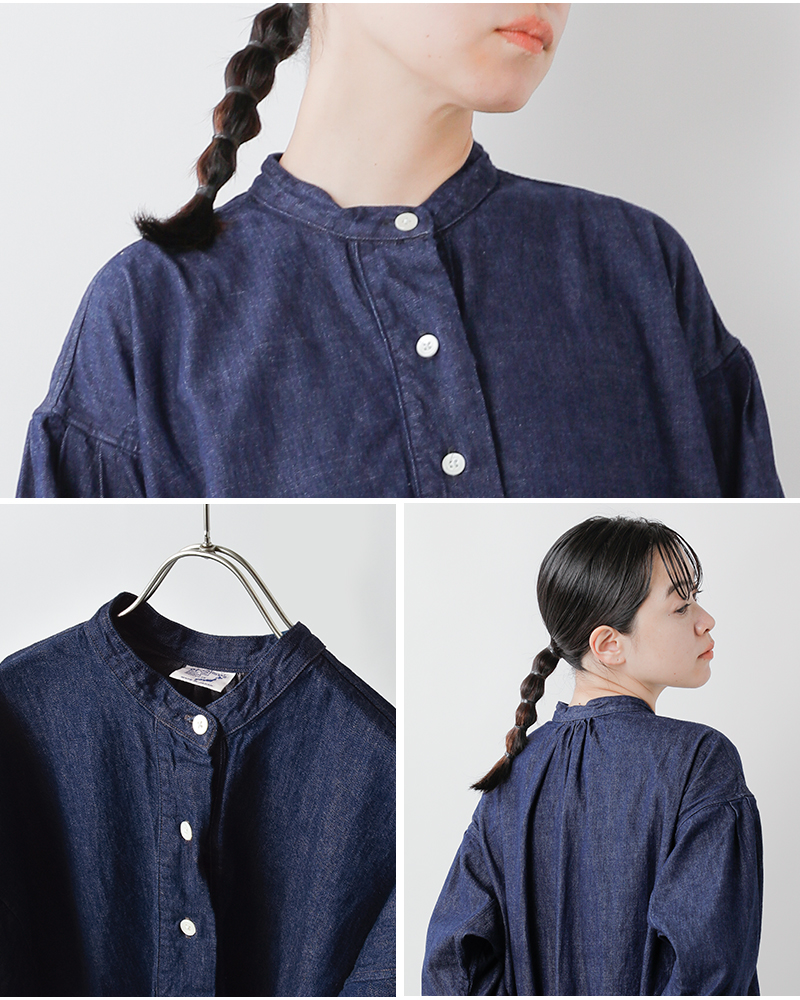 or slow(オアスロウ)デニムプルオーバードレス00-9539