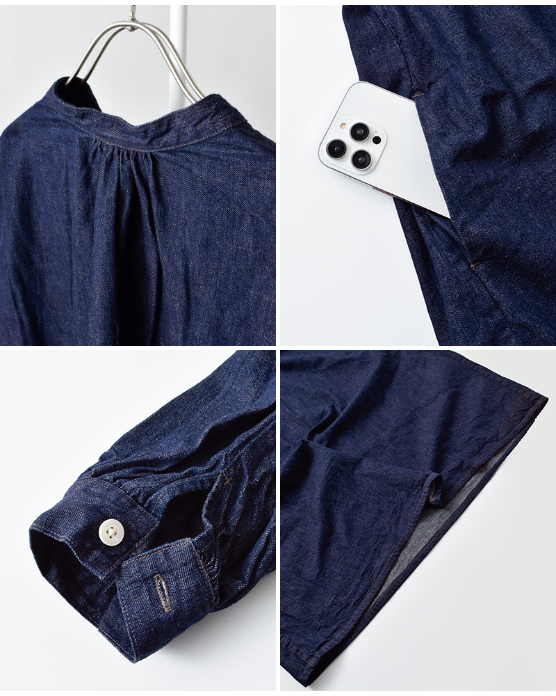 or slow(オアスロウ)デニムプルオーバードレス00-9539