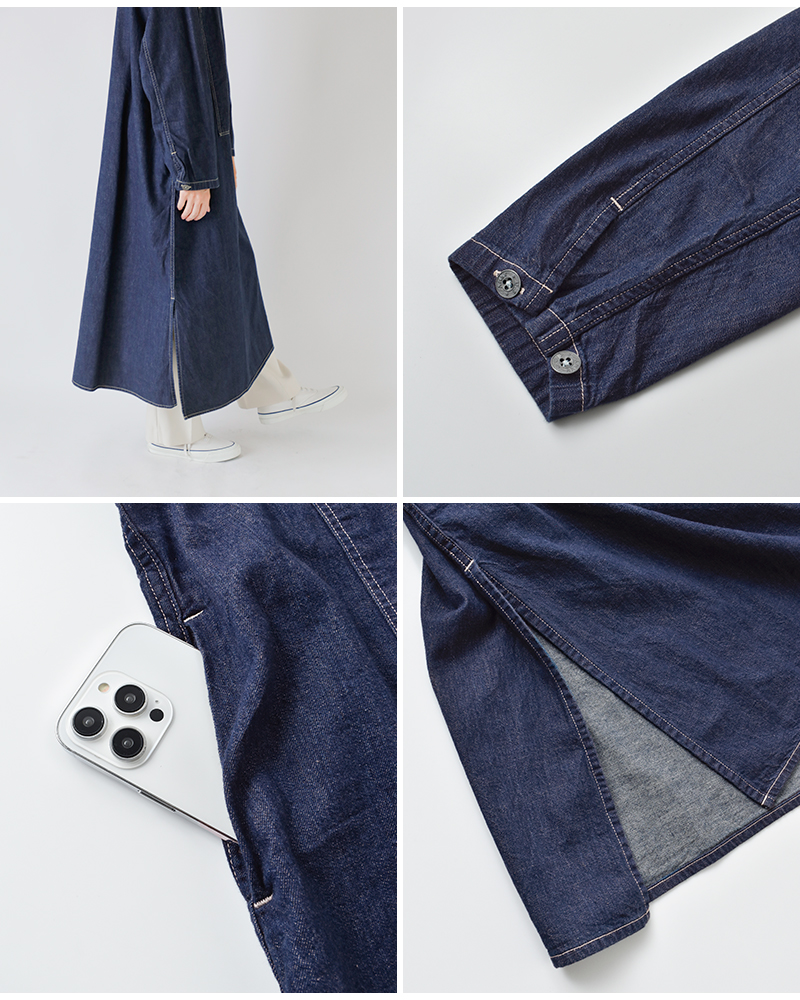 or slow(オアスロウ)デニムプルオーバードレス“PULLOVERDENIMDRESS”00-9541