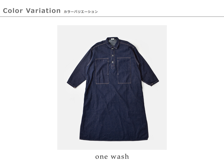 or slow(オアスロウ)デニムプルオーバードレス“PULLOVERDENIMDRESS”00-9541