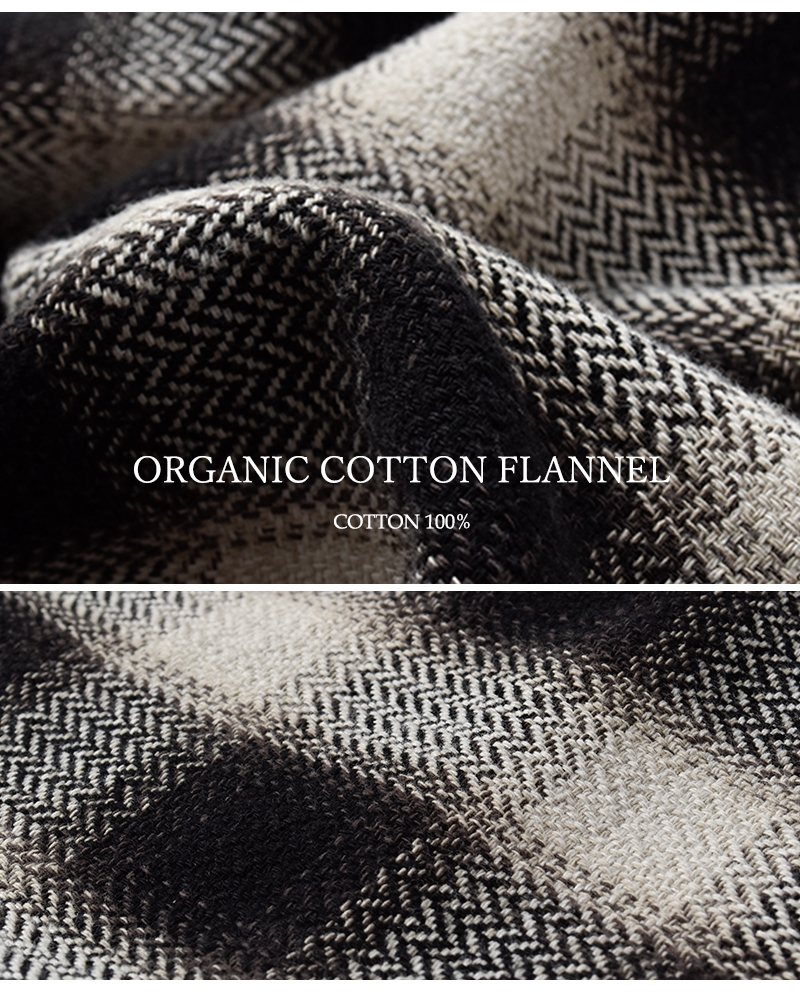 or slow(オアスロウ)オーガニックヘリンボーンフランネルプルオーバードレス00-9542