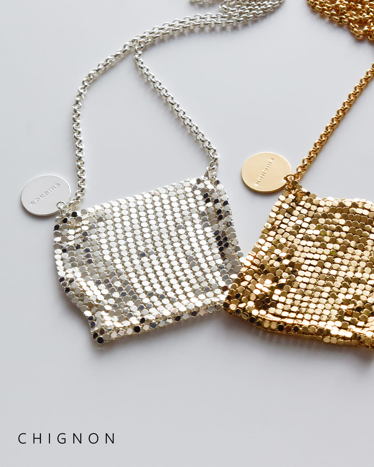 CHIGNON(シニヨン)メタル メッシュ マイクロ ミニ バッグ0055-351sh
