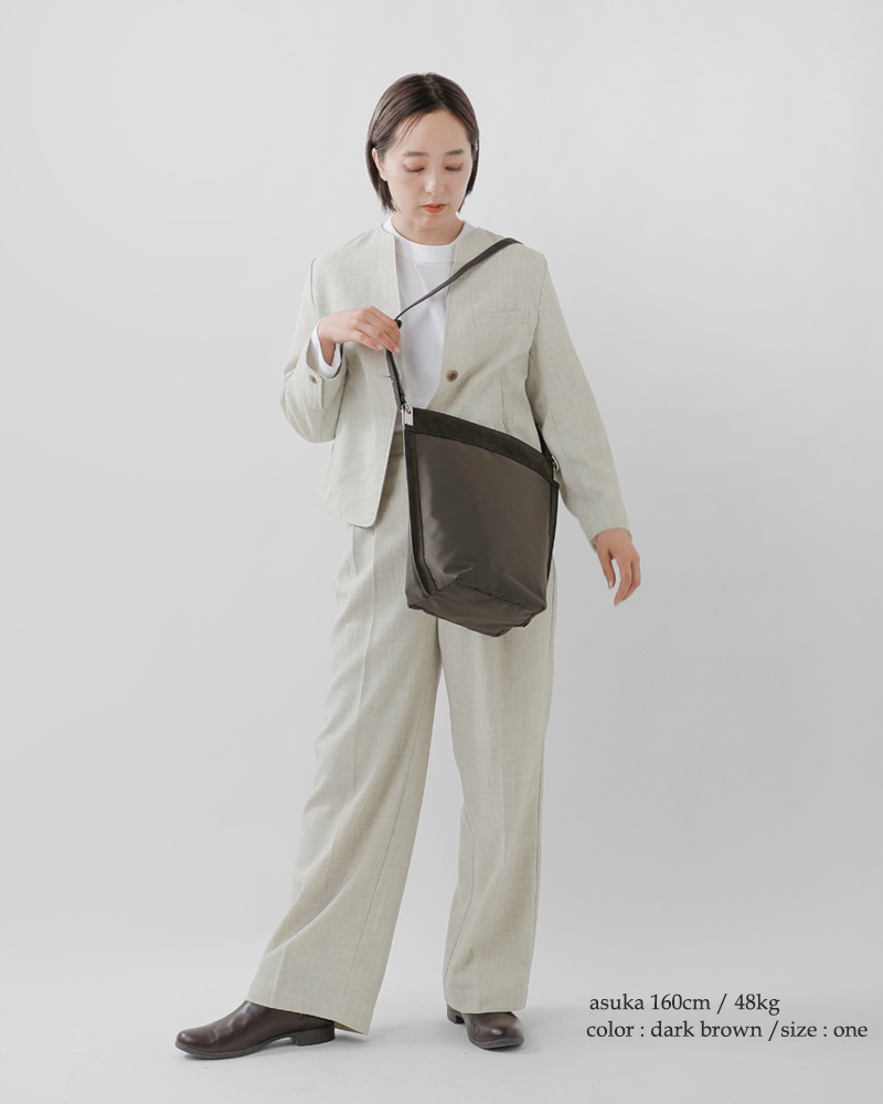 ORSETTOカウレザー ナイロン 2way ショルダー バッグ “RACCOLTO” 01-161-162-01