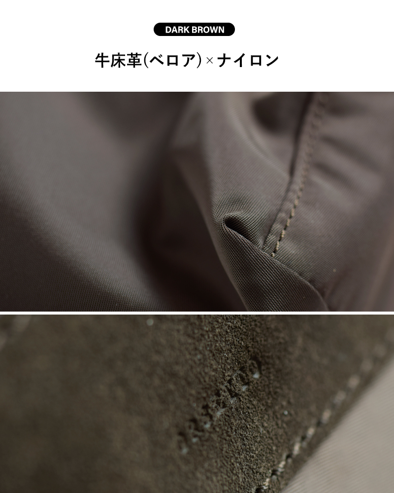 ORSETTOカウレザー ナイロン 2way ショルダー バッグ “RACCOLTO” 01-161-162-01