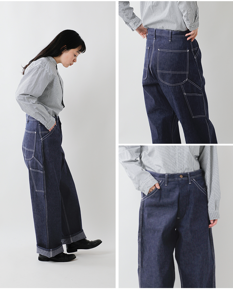 or slow(オアスロウ)デニムワイドフィット30sペインターパンツ01-5126
