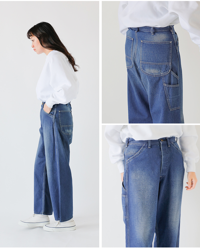 or slow(オアスロウ)デニムワイドフィット30sペインターパンツ01-5126-same1