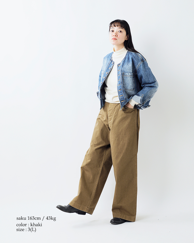 or slow(オアスロウ)USMCヘリンボーンワイドフィットユーティリティトラウザーパンツ01-5210