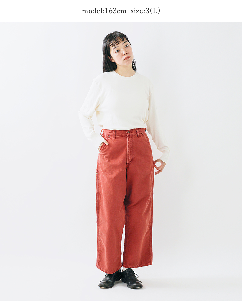 or slow(オアスロウ)ダッドフィットオックスフォードペインターパンツ01-5328