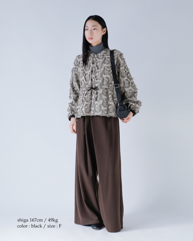 qiri(キリ)ジャガードブラウス“花野風jacquardblouse”63-01-bl-006-25-2