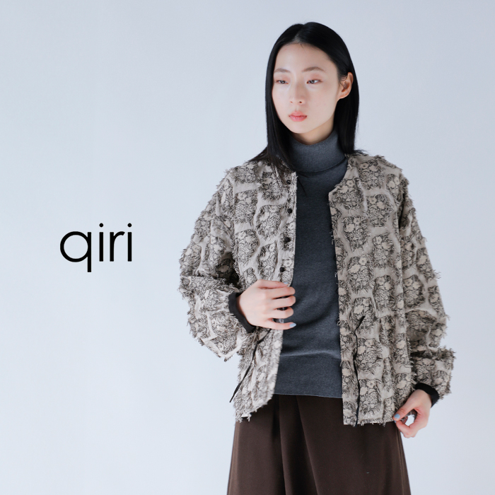 qiri(キリ)ジャガードブラウス“花野風jacquardblouse”63-01-bl-006-25-2