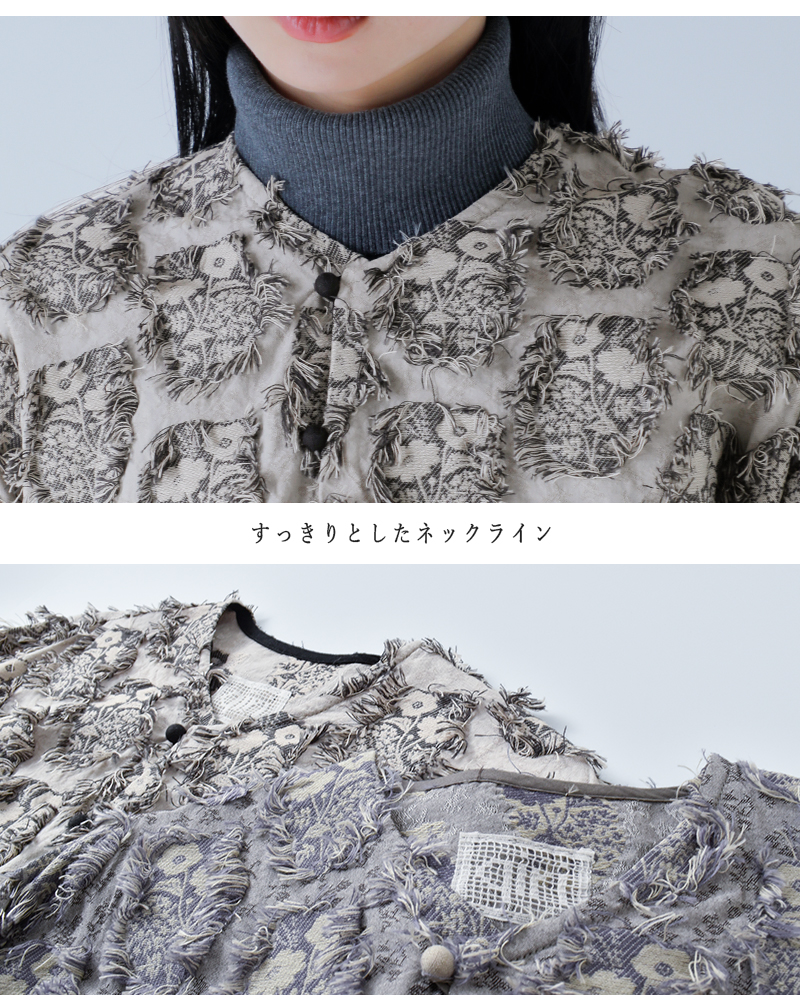 qiri(キリ)ジャガードブラウス“花野風jacquardblouse”63-01-bl-006-25-2