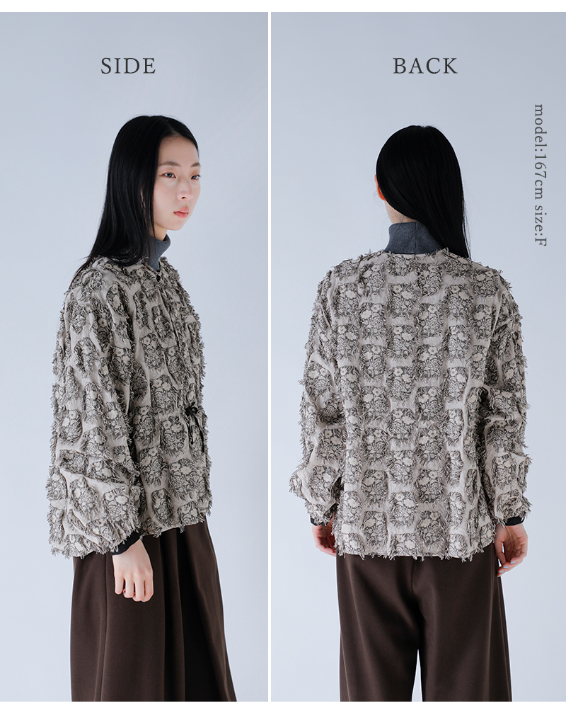 qiri(キリ)ジャガードブラウス“花野風jacquardblouse”63-01-bl-006-25-2