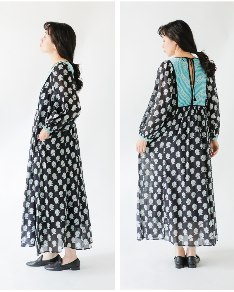 ne Quittez pas(ヌキテパ)ルータスコンビプリントドレス“LOTUSCOMBIPRINTDRESS”010441zv2