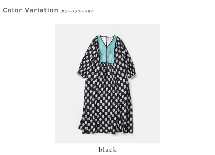 ne Quittez pas(ヌキテパ)ルータスコンビプリントドレス“LOTUSCOMBIPRINTDRESS”010441zv2