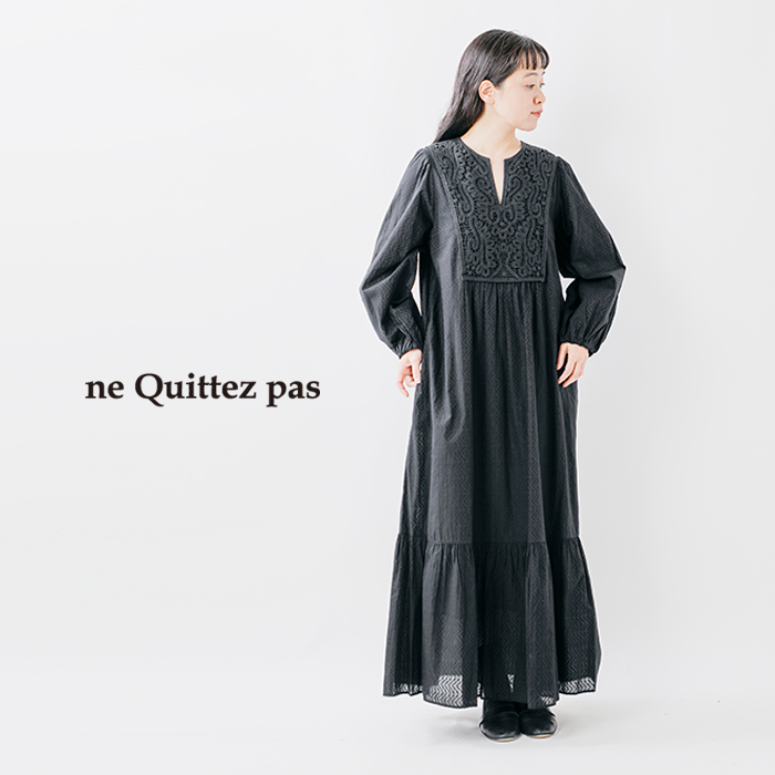 まぁちゃん☆コットンレース付きヌビバッグ ne Quittez pas ヌキテパ コットン レース ヨーク ドレス