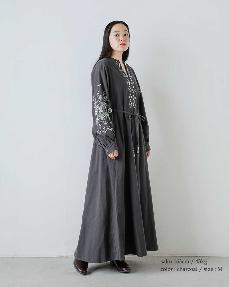 ne Quittez pas(ヌキテパ)クリンプコットンアングレーズ刺繍ドレス“CrimpCottonAnglaiseEmbroideryDress”010452wh2