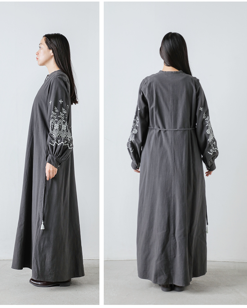 ヌキテパ　刺繍ジャケット　羽織 ne Quittez pas ヌキテパ クリンプ コットン アングレーズ 刺繍