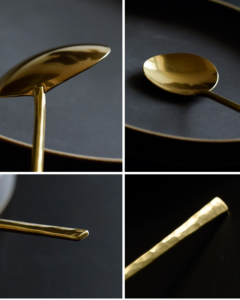 Lue(ルー)真鍮の大スプーン(栗型) 010o