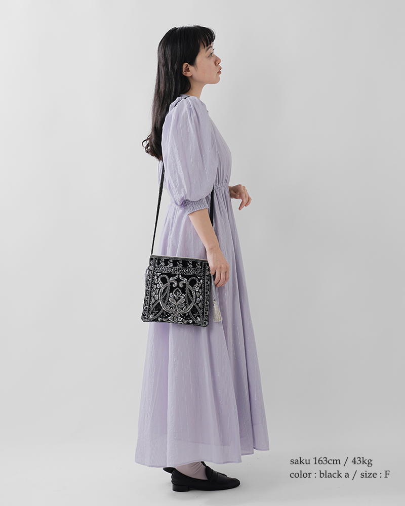 ne Quittez pas(ヌキテパ)スパンコール刺繍ショルダーバッグ“EmbroideryShoulderBag”012052nj3-5-7-9