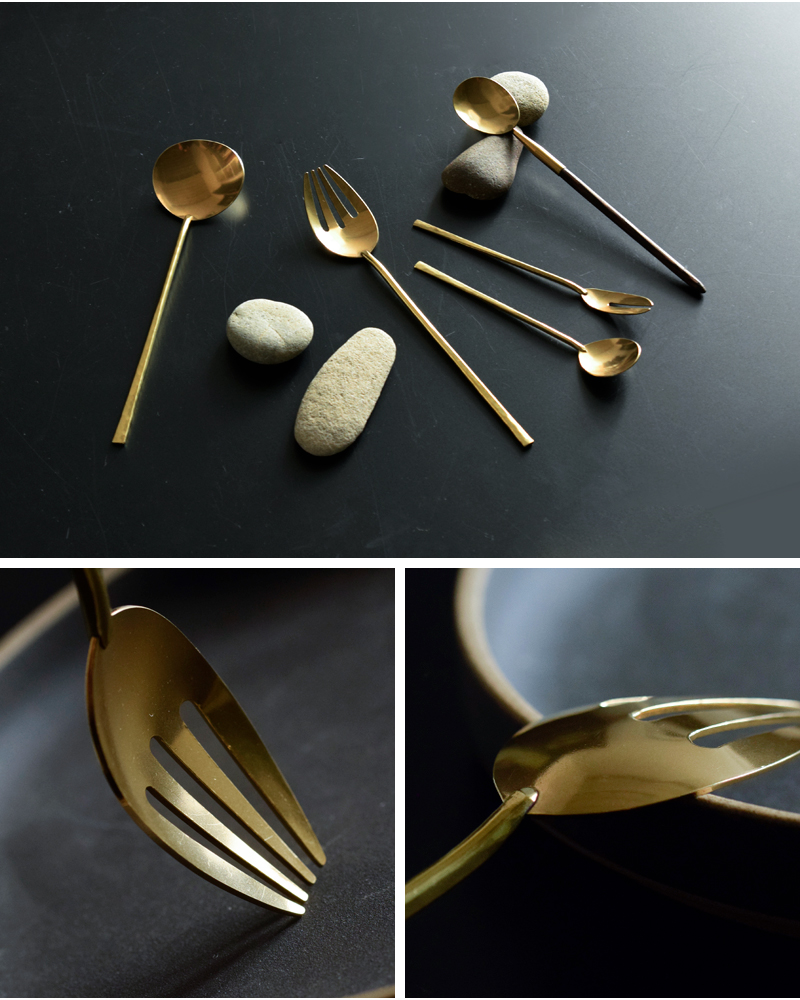 Lue(ルー)真鍮のよつばフォーク 015o