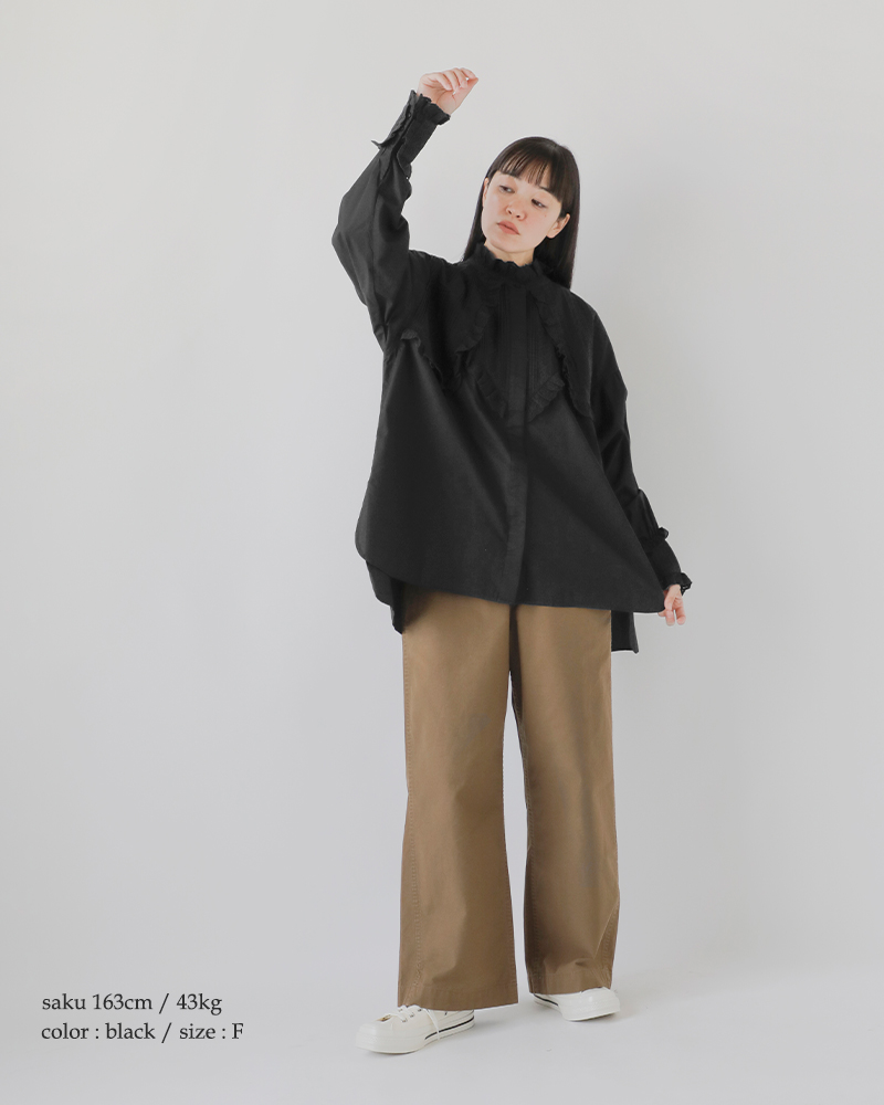 Sara Mallikaサラマリカ ピンタックブラウス プルオーバー コットン サラマリカ コットンスカラップカラーブラウス レディース Sara