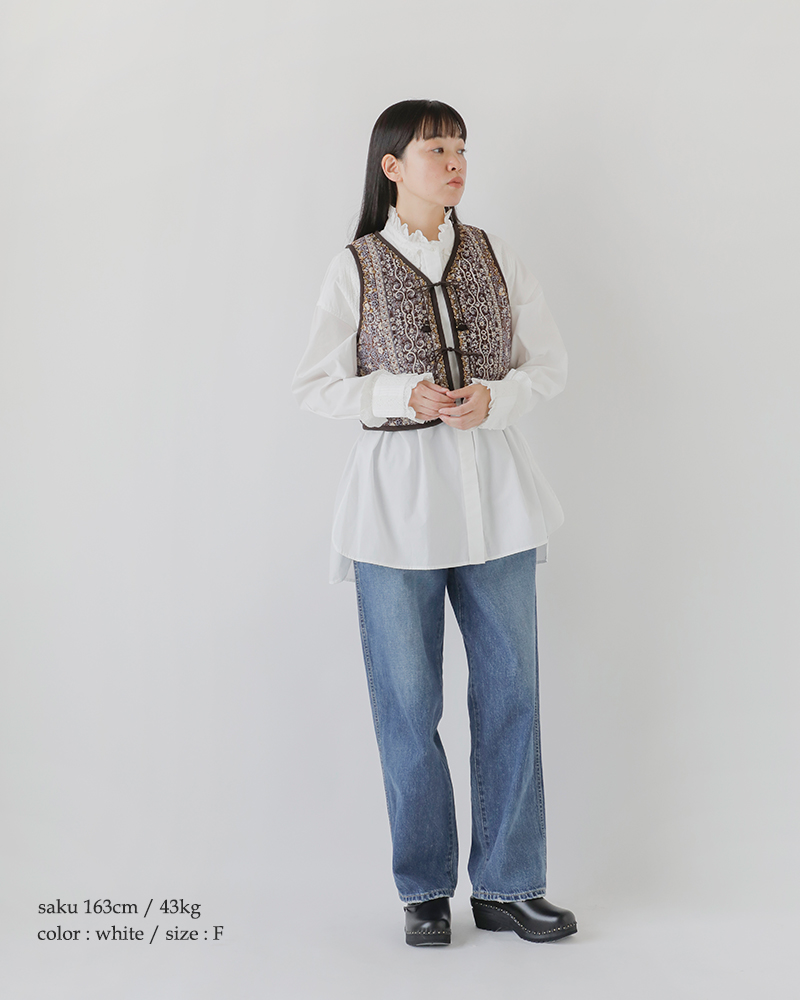 ▼23SS✨サラマリカ SARA MALLIKA コットンリネン レースブラウス ▽23SS✨サラマリカ SARA MALLIKA コットンリネン レースブラウス