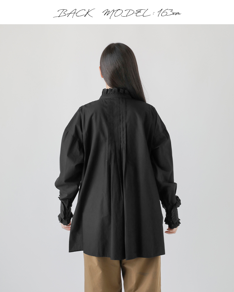 Sara Mallika(サラマリカ)コットンピンタックレースブラウス020152sj1