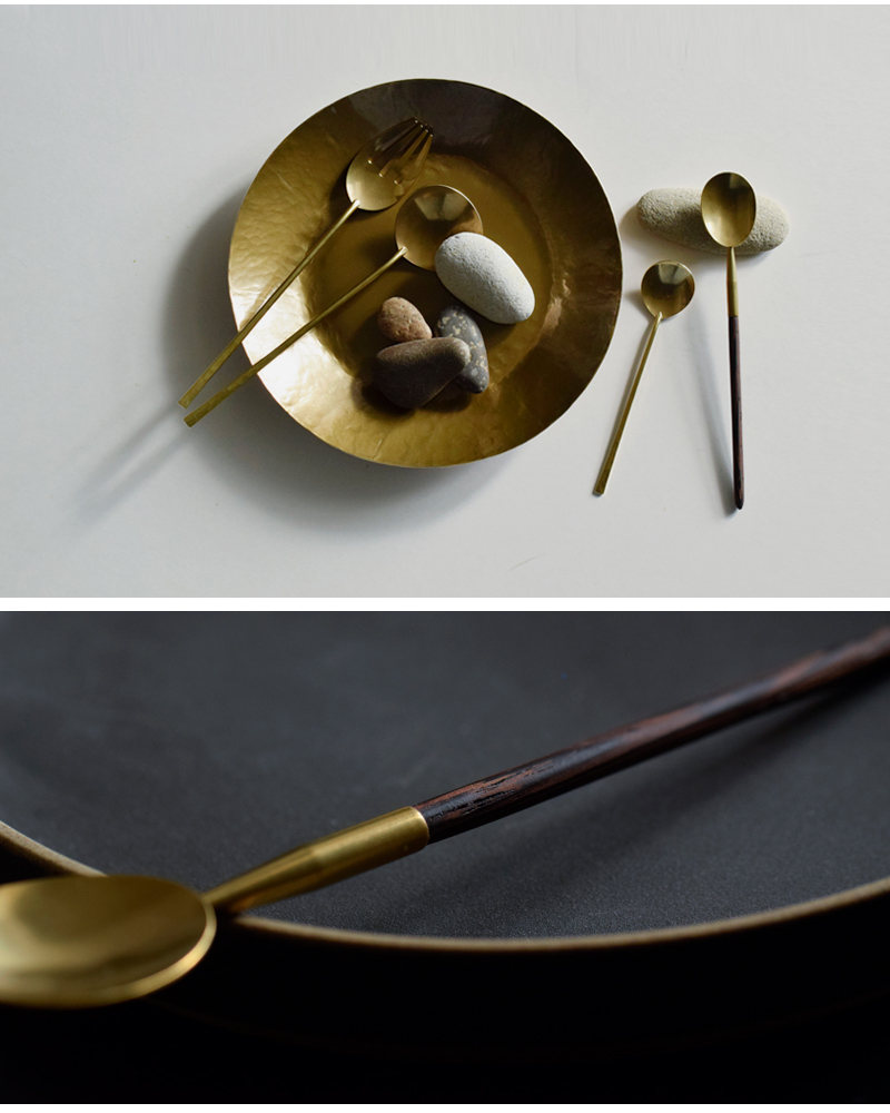 Lue(ルー)真鍮と木の柄スプーン 020o