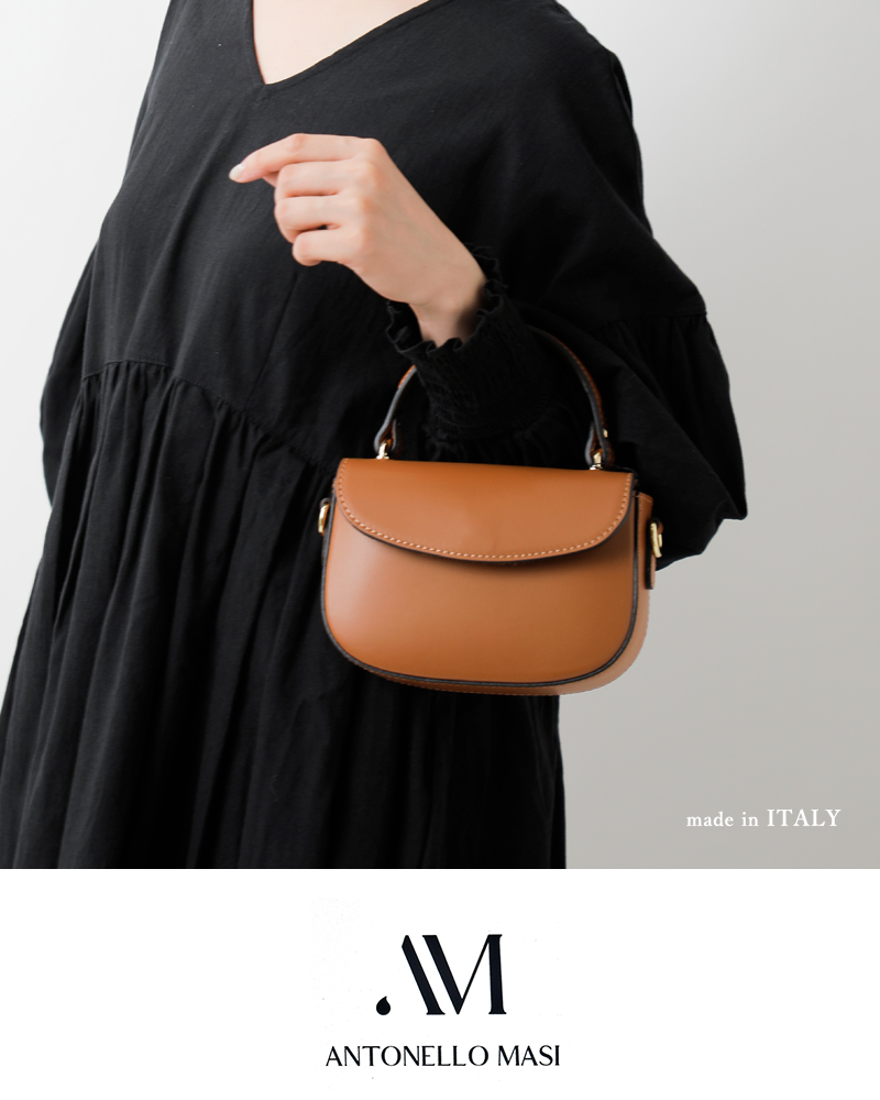 ANTONELLO MASI(アントネッロマージ)カウレザーミニハンドバッグ03-3-13-300-5-2