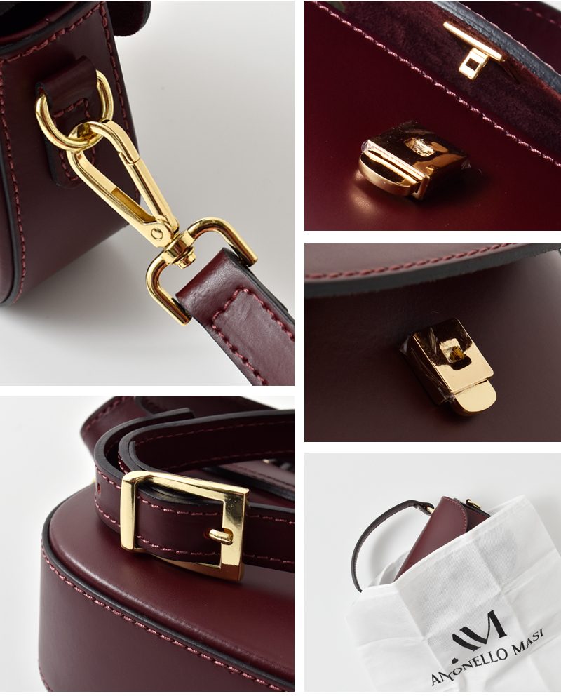 ANTONELLO MASI(アントネッロマージ)カウレザーミニハンドバッグ03-3-13-300-5-2