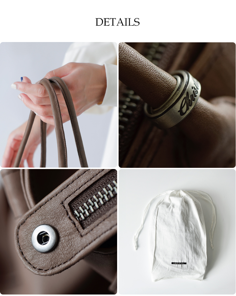 CHRISTIAN PEAUカウレザー ラウンド ハンドル 2wayトート バッグ 06346cp-vcw