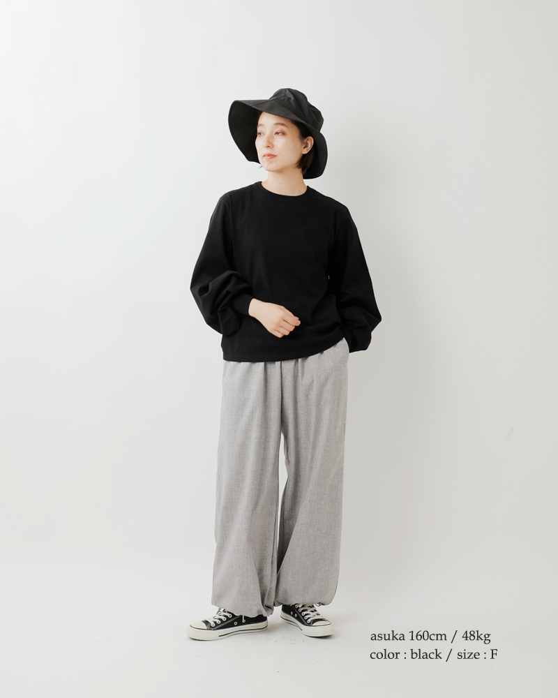 mizuiro ind(ミズイロインド)コットンパフスリーブロングTシャツ1-210069