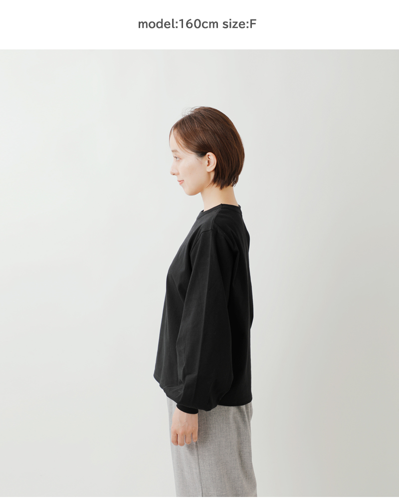 mizuiro ind(ミズイロインド)コットンパフスリーブロングTシャツ1-210069