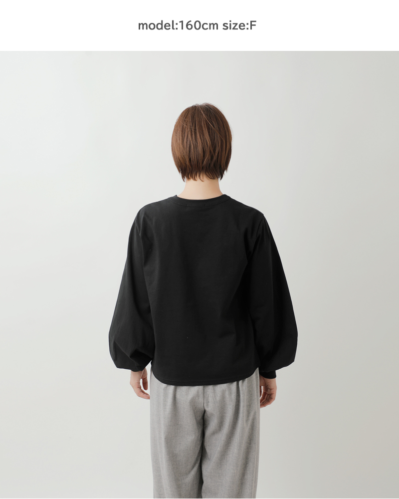 mizuiro ind(ミズイロインド)コットンパフスリーブロングTシャツ1-210069