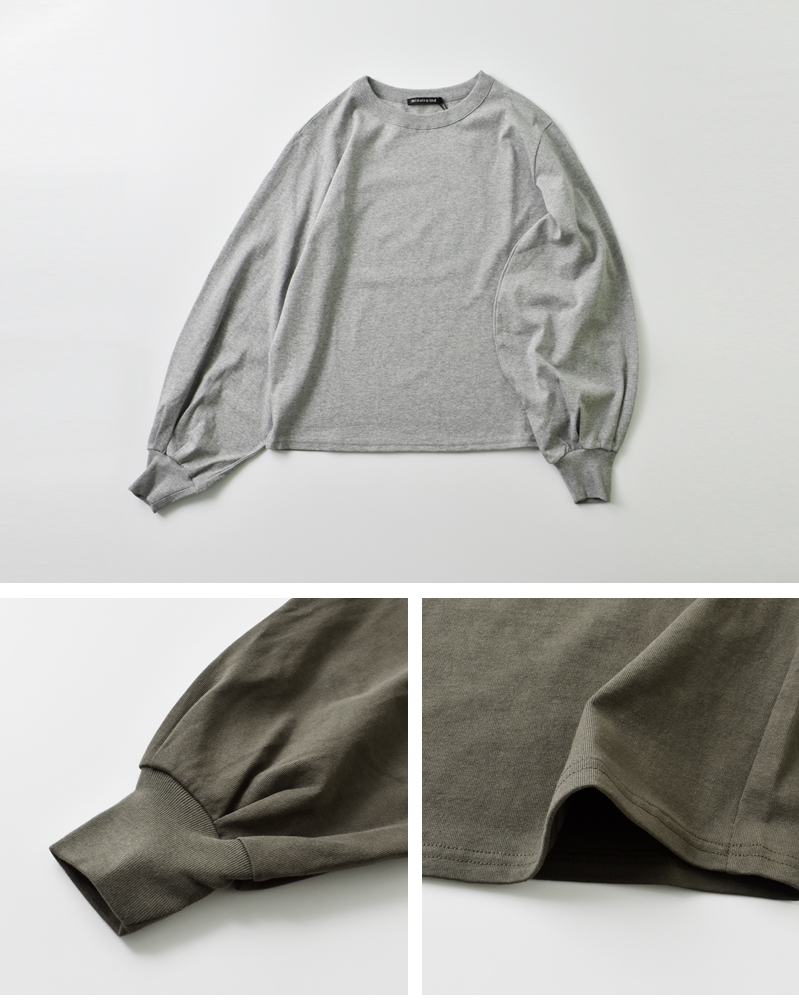 mizuiro ind(ミズイロインド)コットンパフスリーブロングTシャツ1-210069