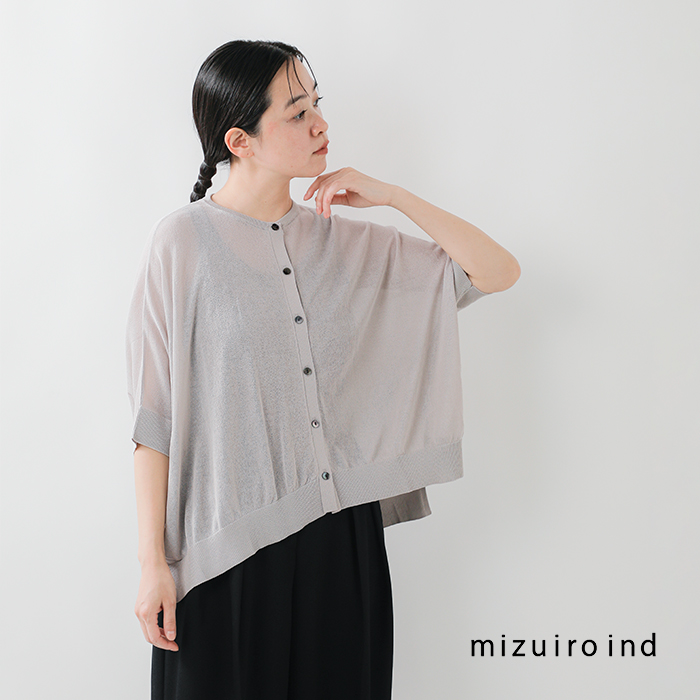 mizuiro ind ミズイロインド ハイゲージ クルーネック ワイド