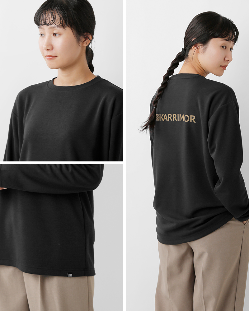 KARRIMOR(カリマー)吸水速乾ストレッチフラッフィドライ長袖バックプリントTシャツ“fluffy-dryL/STBP”101605