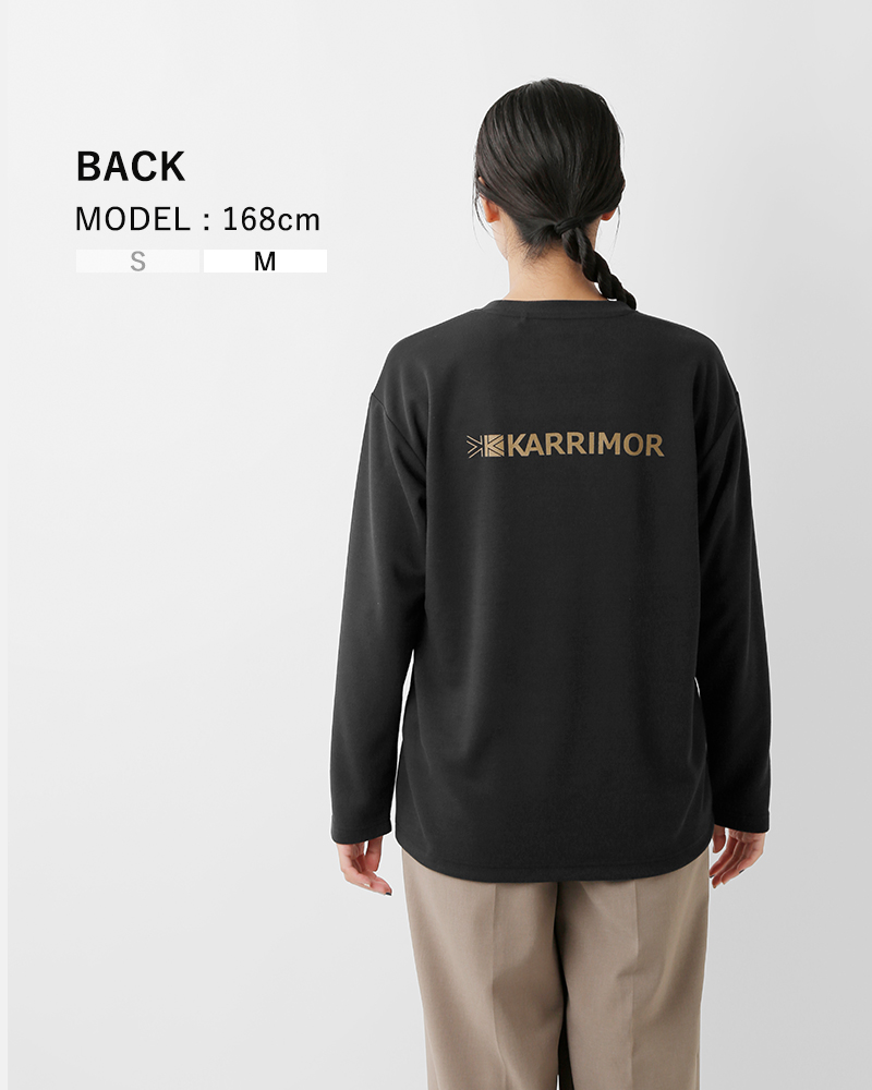 KARRIMOR(カリマー)吸水速乾ストレッチフラッフィドライ長袖バックプリントTシャツ“fluffy-dryL/STBP”101605