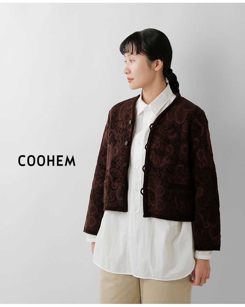 H06323 未使用品 24AW CLUNK ジャガードニット ジャケット：L H06323 未使用品 24AW CLUNK ジャガードニット ジャケット：L