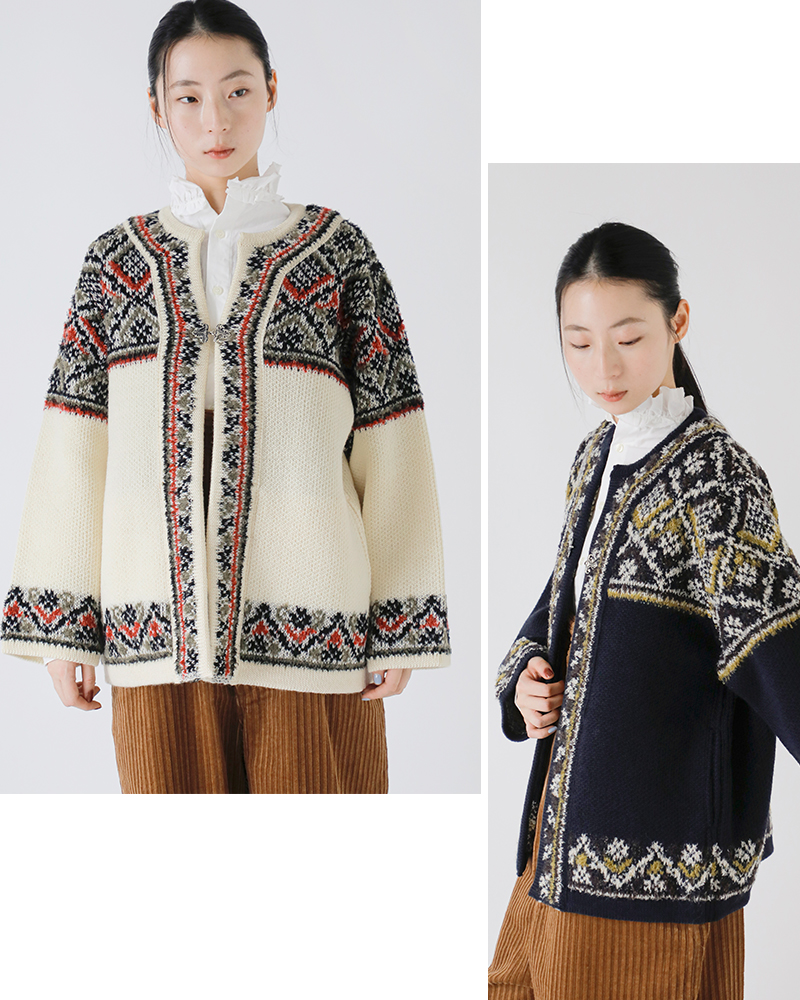 COOHEM(コーへン)ウールモヘアブレンドNORWEGIANニットカーディガン11-254-021