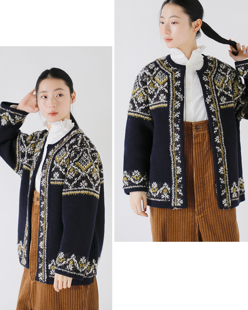 COOHEM(コーへン)ウールモヘアブレンドNORWEGIANニットカーディガン11-254-021