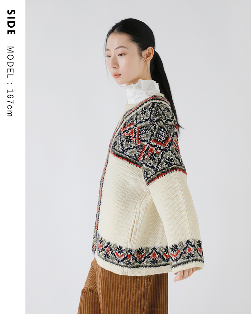 COOHEM(コーへン)ウールモヘアブレンドNORWEGIANニットカーディガン11-254-021