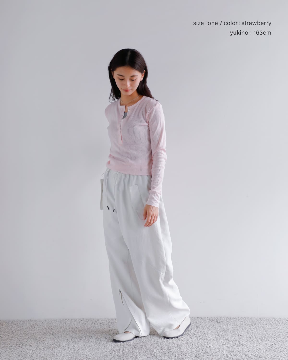 SEA(シー)コットンヘンリーネック長袖Tシャツ 110706318