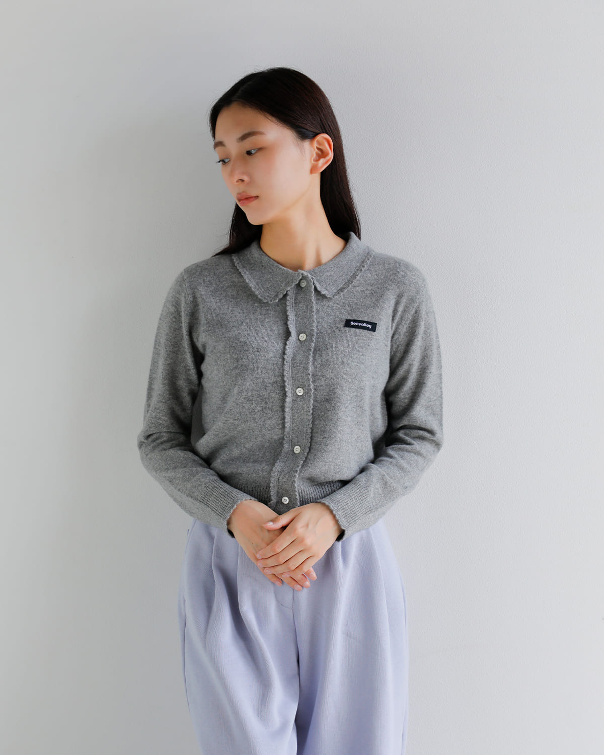 SEA(シー)カシミヤフリルニットカーディガン 110706410