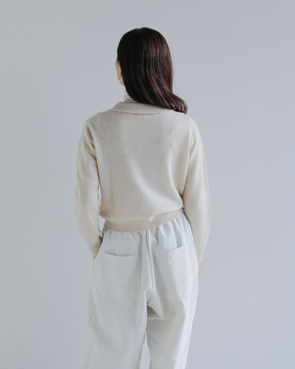 SEA(シー)カシミヤフリルニットカーディガン 110706410